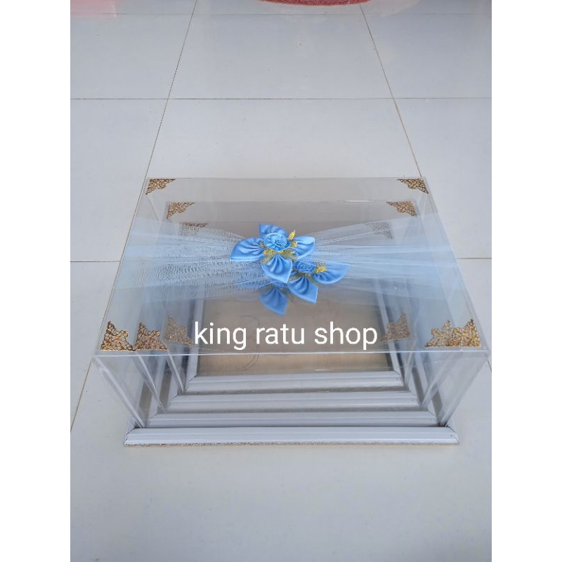 

box hantaran frame fiber tutup mika 1set isi 4pcs