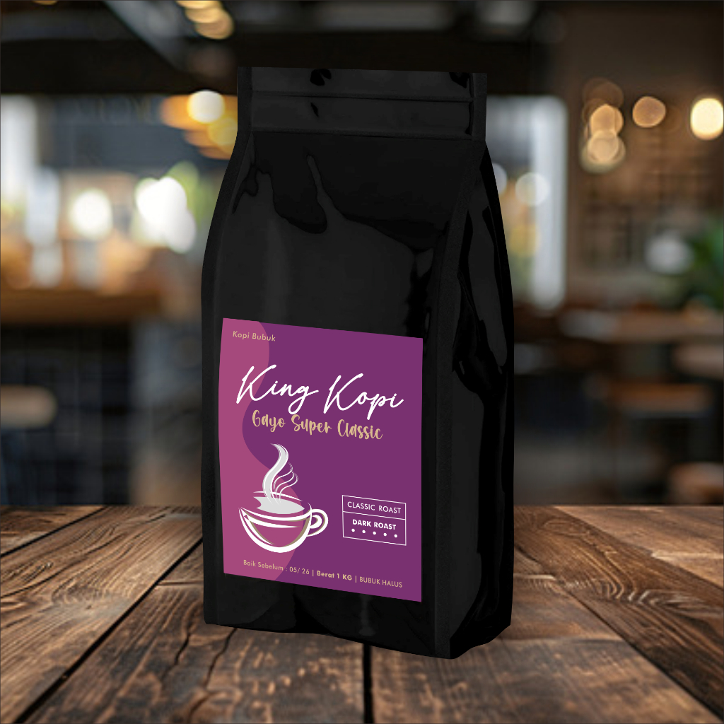 

KING KOPI Robusta Gayo Super Classic 1 KG – Kopi Medan Kuat & Pekat | Cocok untuk Kopi Susu Tubruk, Vietnam Drip, Kopi Pahit