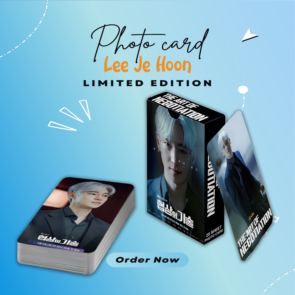 PHOTOCARD SET LEE JE HOON DRAMA KOREA THE ART OF NEGOTIATION PREMIUM FREE BOX