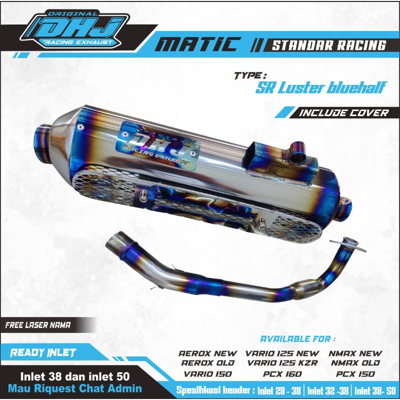 KNALPOT STANDART RACING LUSTER BLUEHALF