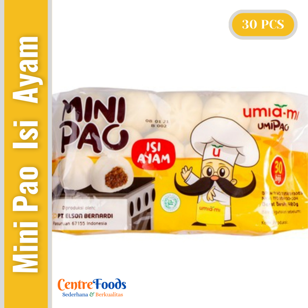 

Mini Pao isi Ayam - UmiPao UMIA-MI | isi 30 Pcs - 480gr [ Harga Per BKS ]