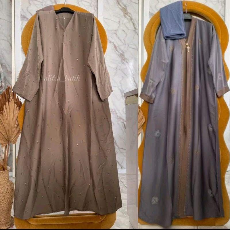 Gamis Abaya Saudi Arab Blink Bunga Original