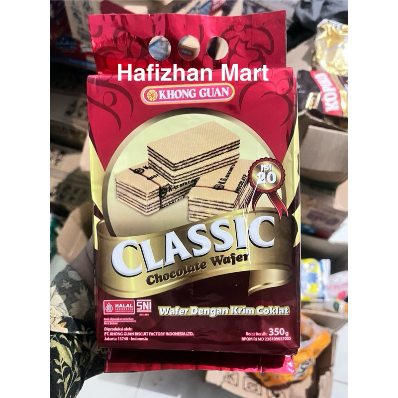 

Khongguan wafer classic 350gr isi 20pcs