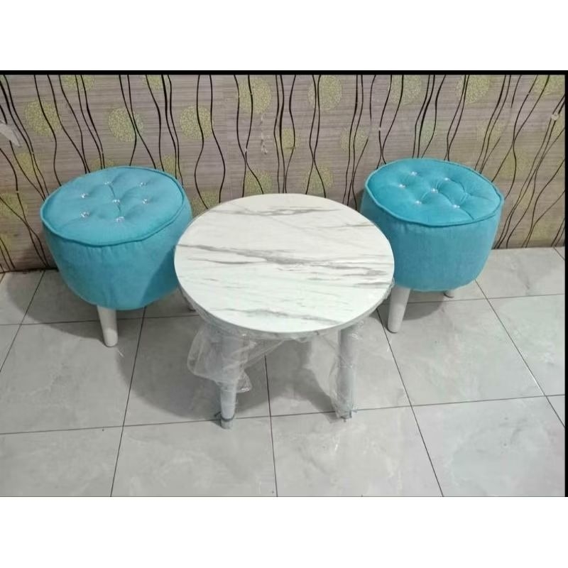 Kursi teras stoll meja bulat, Kursi puff meja murah