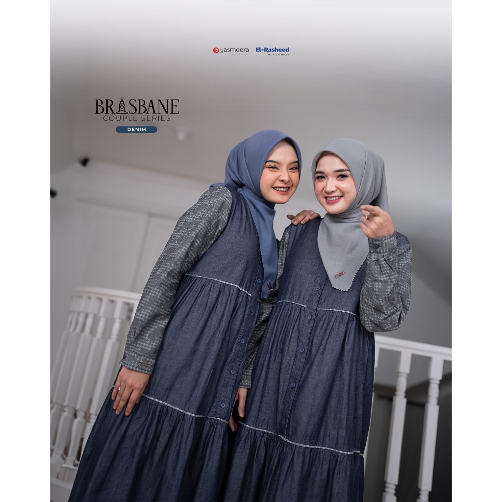 Gamis Denim Brisbane – Gamis Modis & Santai dengan Bahan Denim Premium by Yasmeera