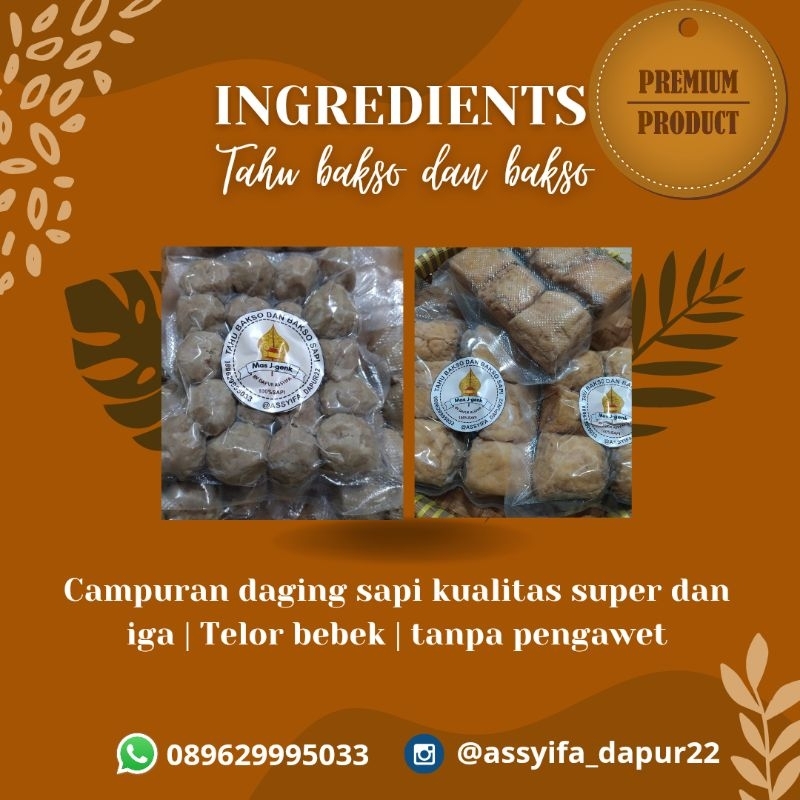 

Tahu bakso dan bakso frozen 100% sapi