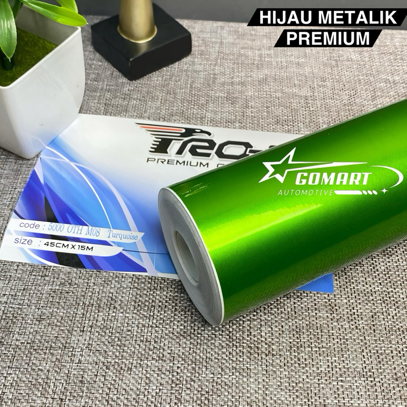 skotlet motor hijau metalik candy sticker scotlite profix hijau metalik candy