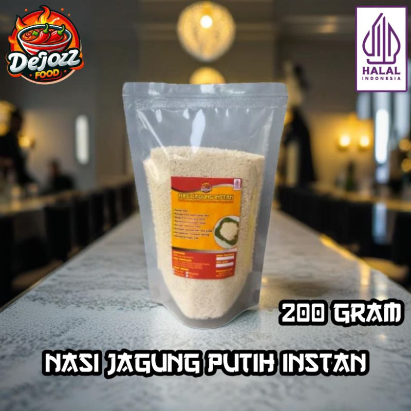 

Nasi Jagung Putih Instan Untuk Diet dan Diabetes 200 Gram by Dejozz Food