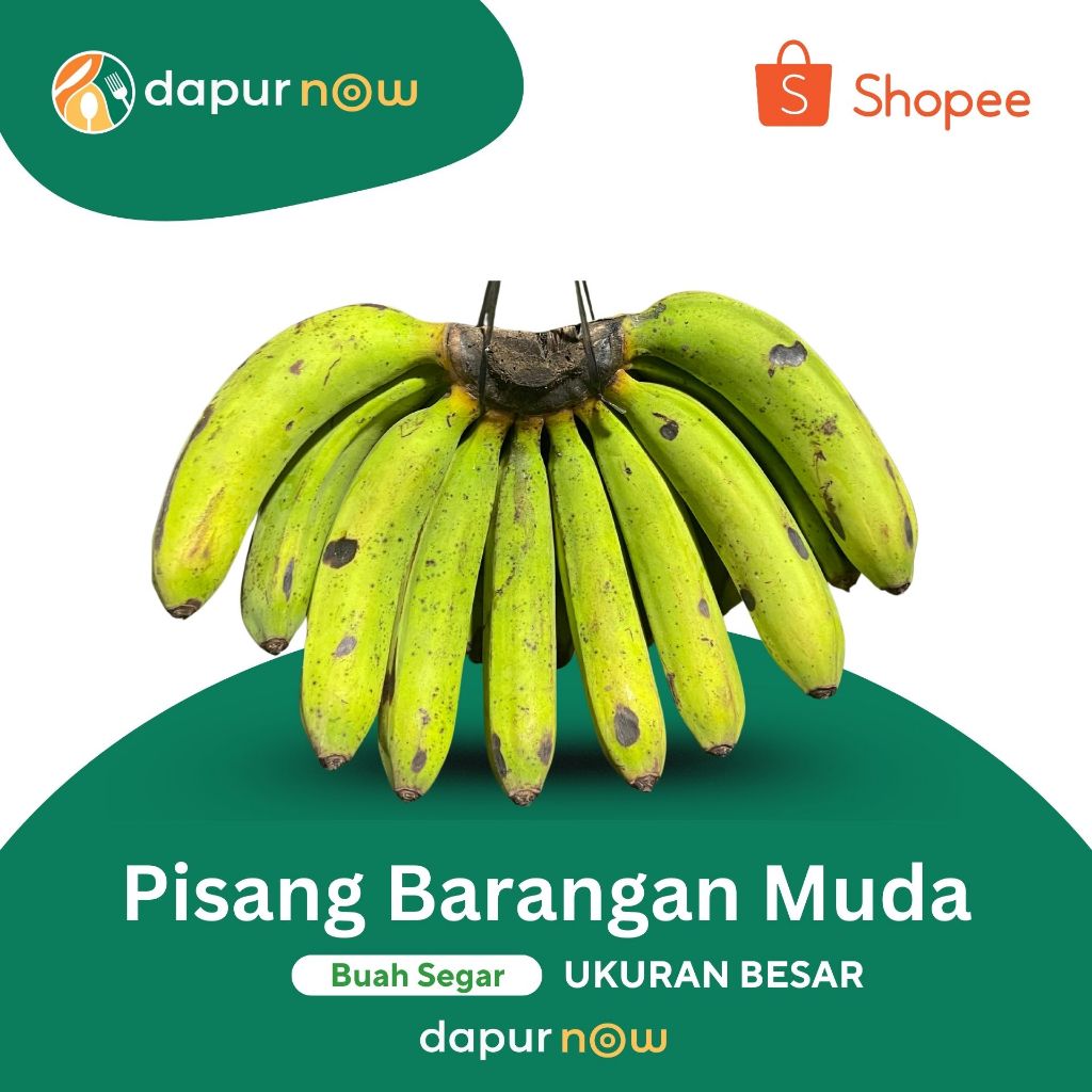 

PISANG BARANGAN MUDA UKURAN BESAR 1 SISIR - BUAH SEGAR DAPURNOW