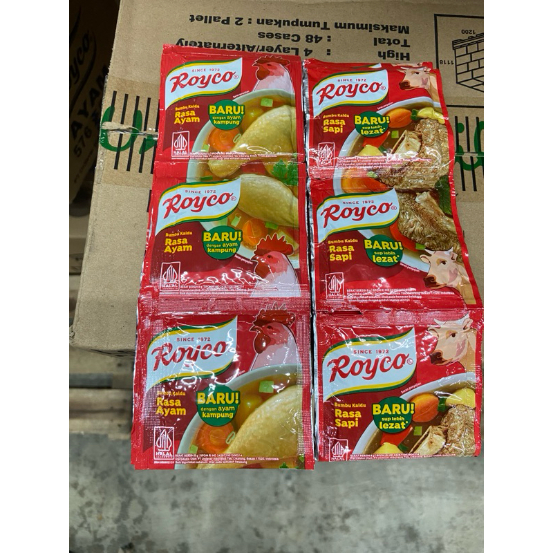 

Royco bumbu pelezat serbaguna 12x8g kemasan 1 dus isi 48renceng