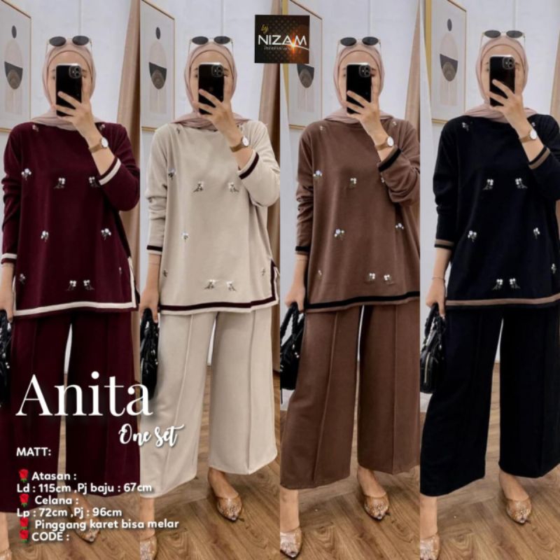 (( READY )) ANITA ALONA LASKA MIZURA NAOMY ELVE ZOLA SET CELANA KNITE ORI BY NIZAM MARSELLA / MIUDIS