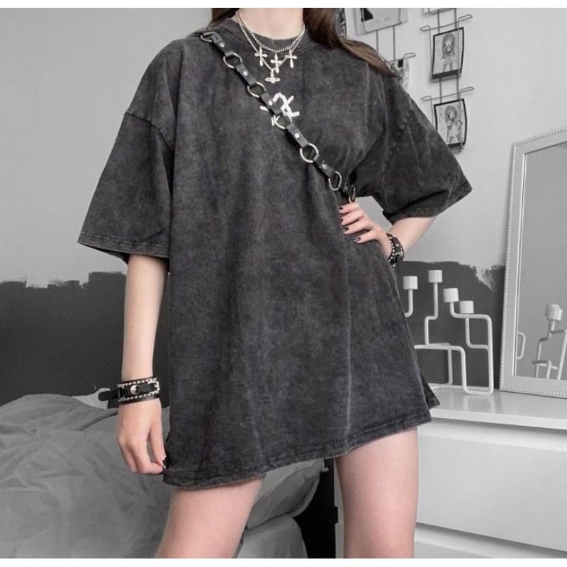 KAOS POLOS SANDWASH WASHING OVER SIZE T-SHIRT PRIA WANITA DISTRO ORIGINAL