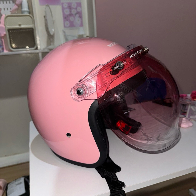 Helm Bogo Retro Marcolino Pink size M