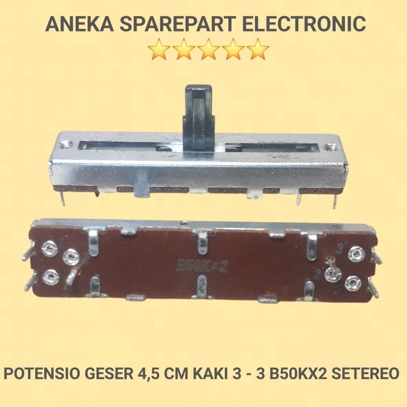 POTENSIO GESER 4,5 CM KAKI 3 - 3 B50K