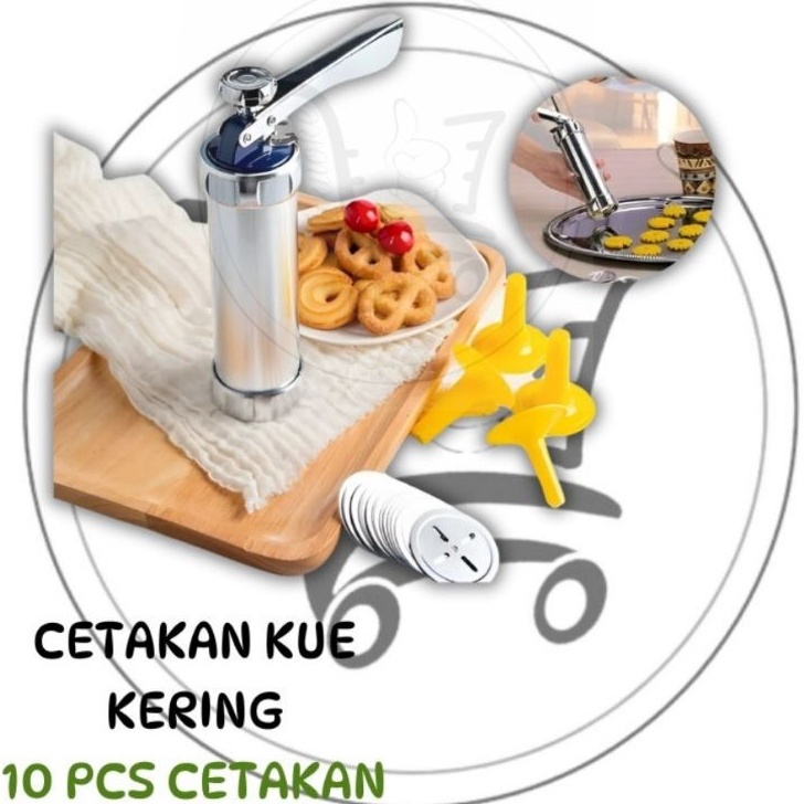 CETAKAN BISKUIT MAKER KUE KERING ALAT CETAK BISCUITS CETAKAN KUE KERING COOKIE MAKER SEMPRIT DORONG 