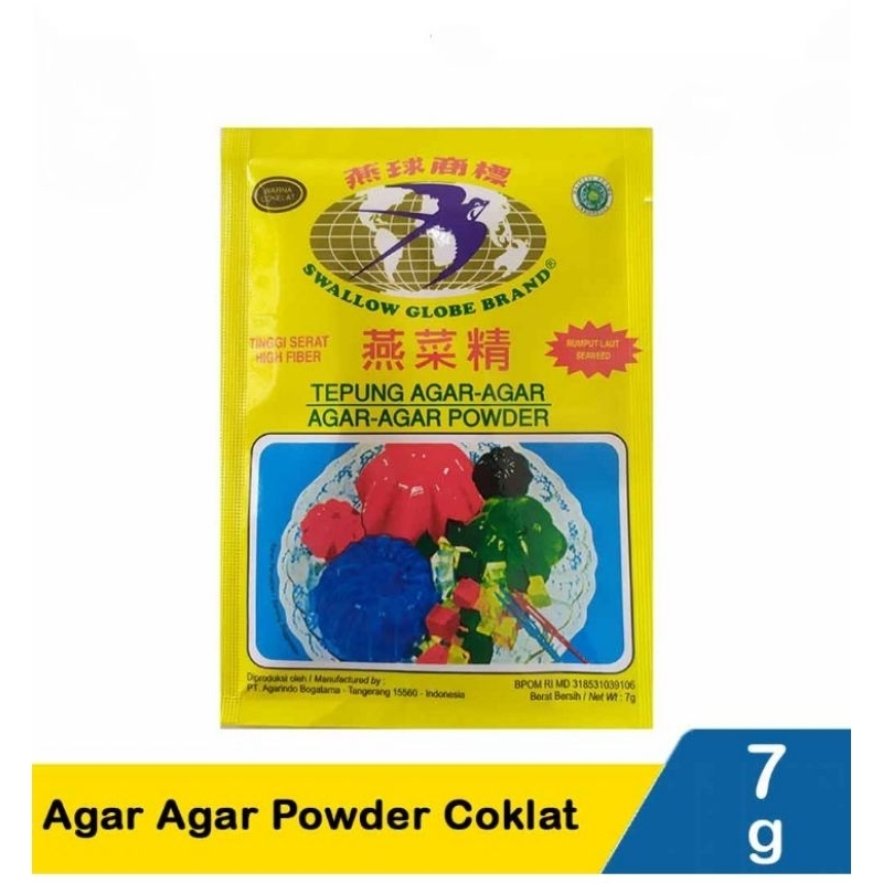

Swallow Globe Agar Agar PowderCoklat 7G