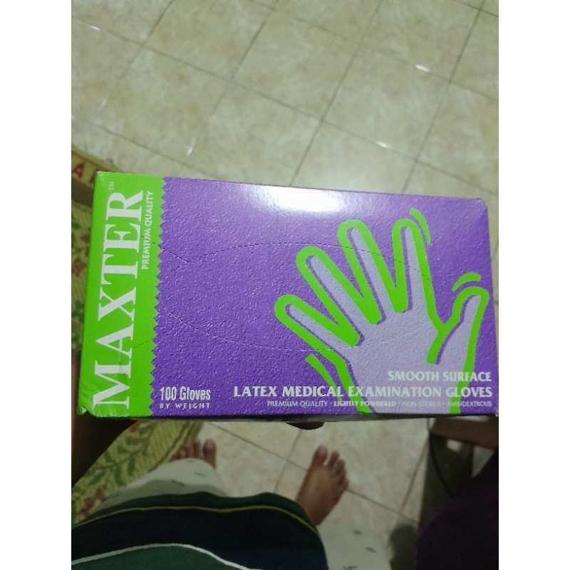 sarung tangan medis maxter latex 100 gloves Expired