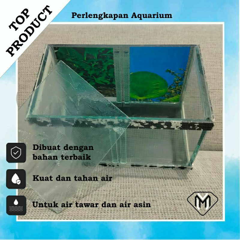 Galaksi_Bumiayu Aquarium Minimalis Cupang Sekat 2 / Aquarium Kaca 2 Kamar / Aquarium Ikan Kecil