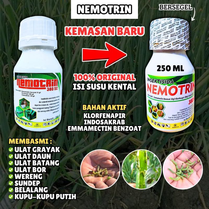 INSEKTISIDA / INSEKTISIDA CAIR / INSEKTISIDA NEMOTRIN / NEMOTRIN 250 ML / ATASI HAMA ULAT / ULAT GRA