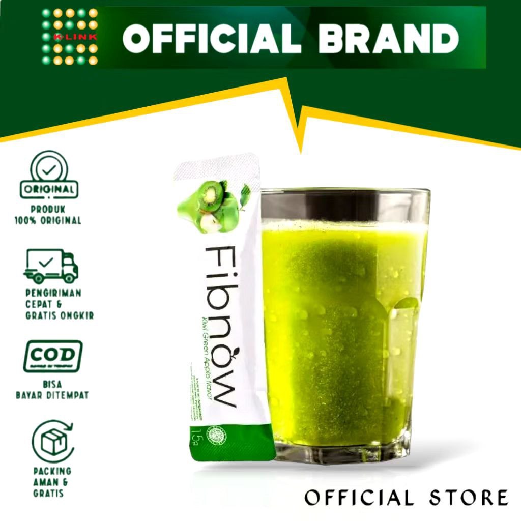 Fibnow K-Link Original – Suplemen Serat Herbal untuk Detox Usus, Pelancar BAB & Diet Sehat