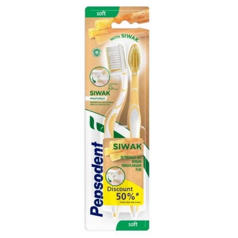 Pepsodent Sikat Gigi Siwak Soft Isi 2