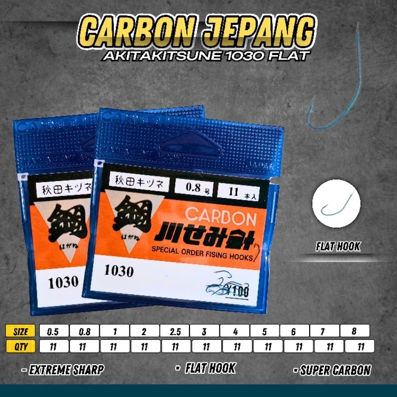 kail pancing carbon jepang 1030 isi 40cps/kotak