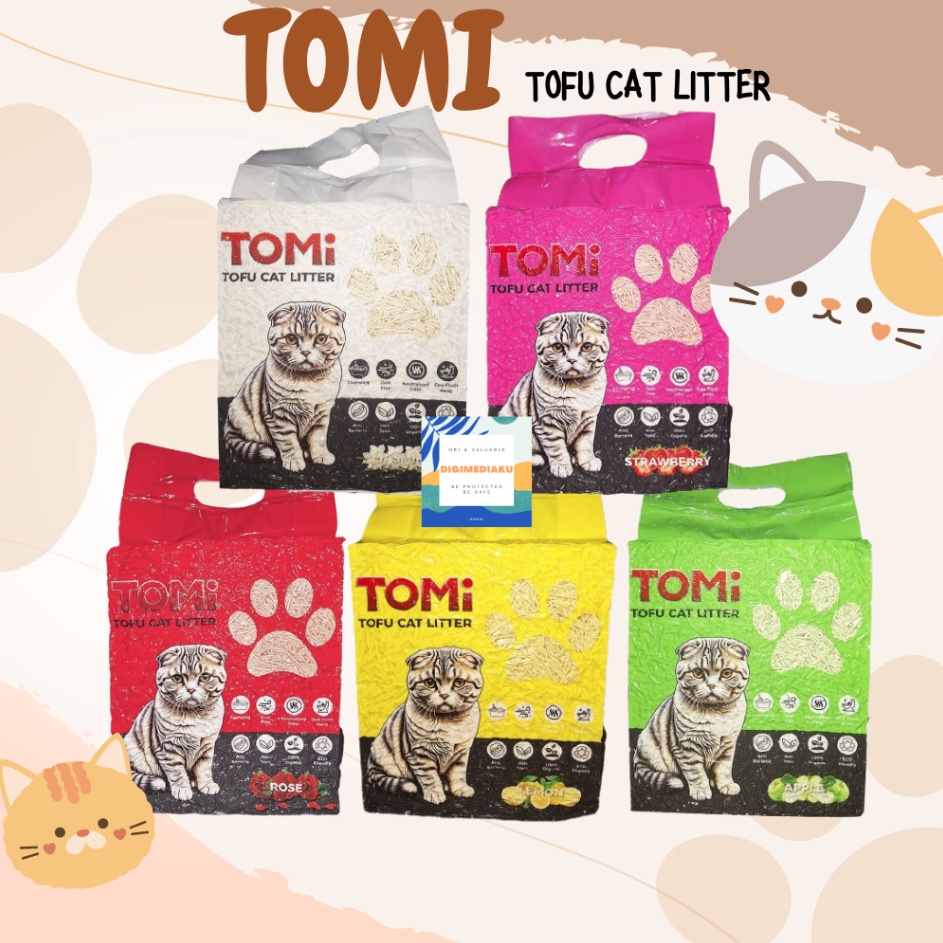 TOFU CAT LITTER TOFU CAT LITTER PASIR KUCING TOFU TOMI TOFU CHIRO PLUS TOFU POM POM