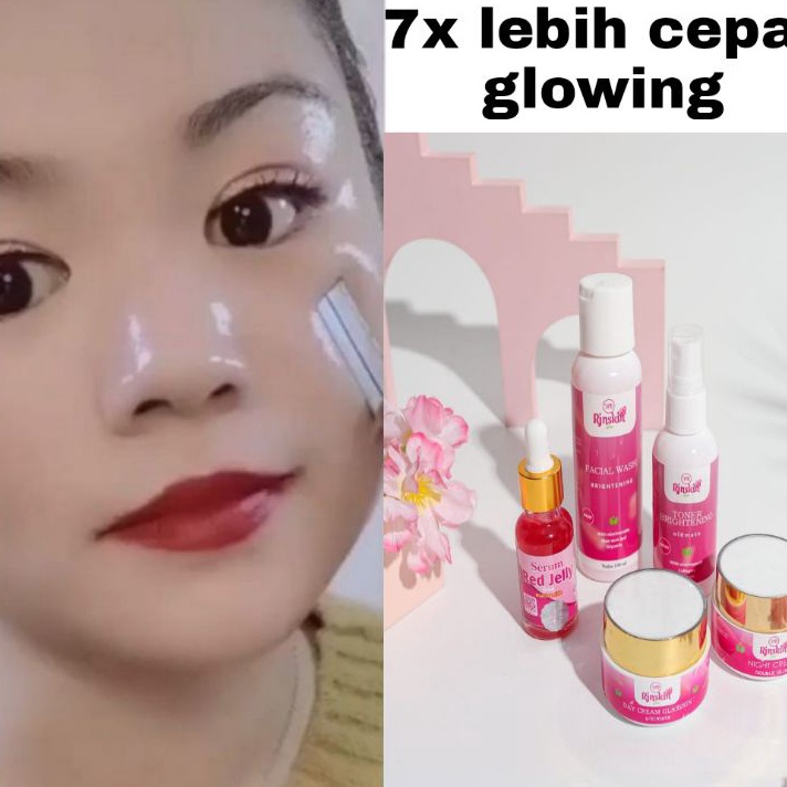 Baru CREAM BPOM PEMUTIH WAJAH AMPUH NRGLOWNR RJNSKINGLOW CREAM GLOWING TERLARIS