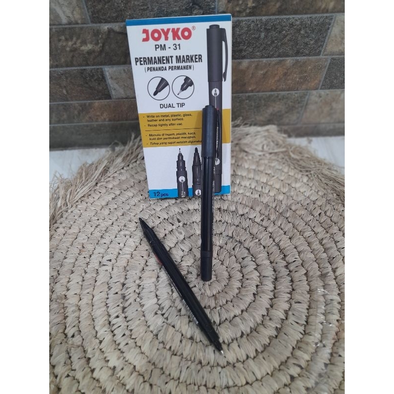 

Dual tip joyko ballpoint dan penanda permanen PM-31(dual tip),1 pack isi 12 pcs