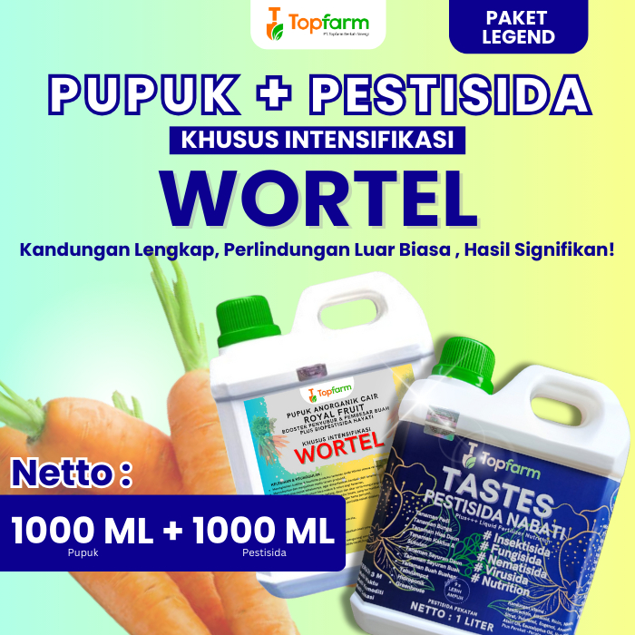 Pupuk Topfarm / Pupuk Buah Wortel Terbaik / Pupuk Cair Khusus Buah Wortel / Pupuk Pelebat Pembesar B