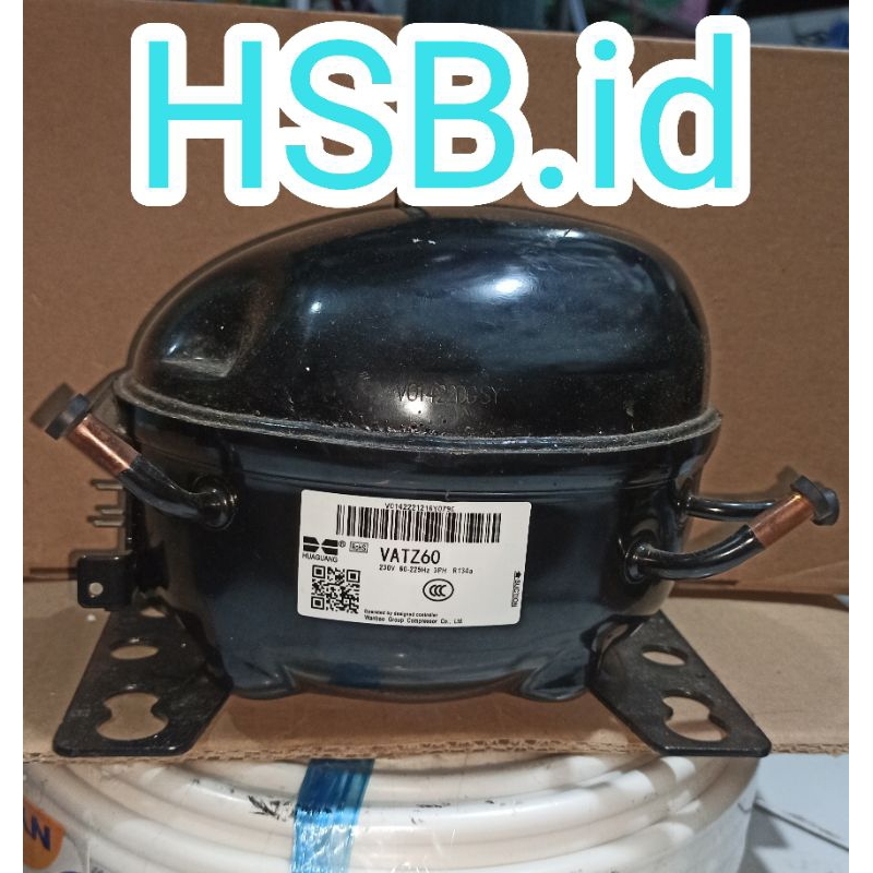 KOMPRESOR KULKAS 2 PINTU AQUA INVERTER 1/5 VATZ60 ORIGINAL