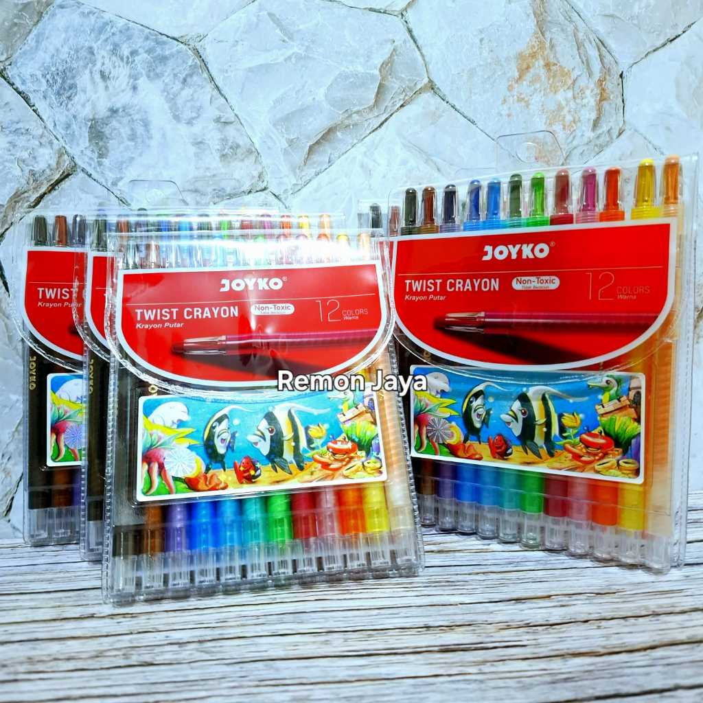

Crayon Putar panjang Joyko 12 warna / (1 set)