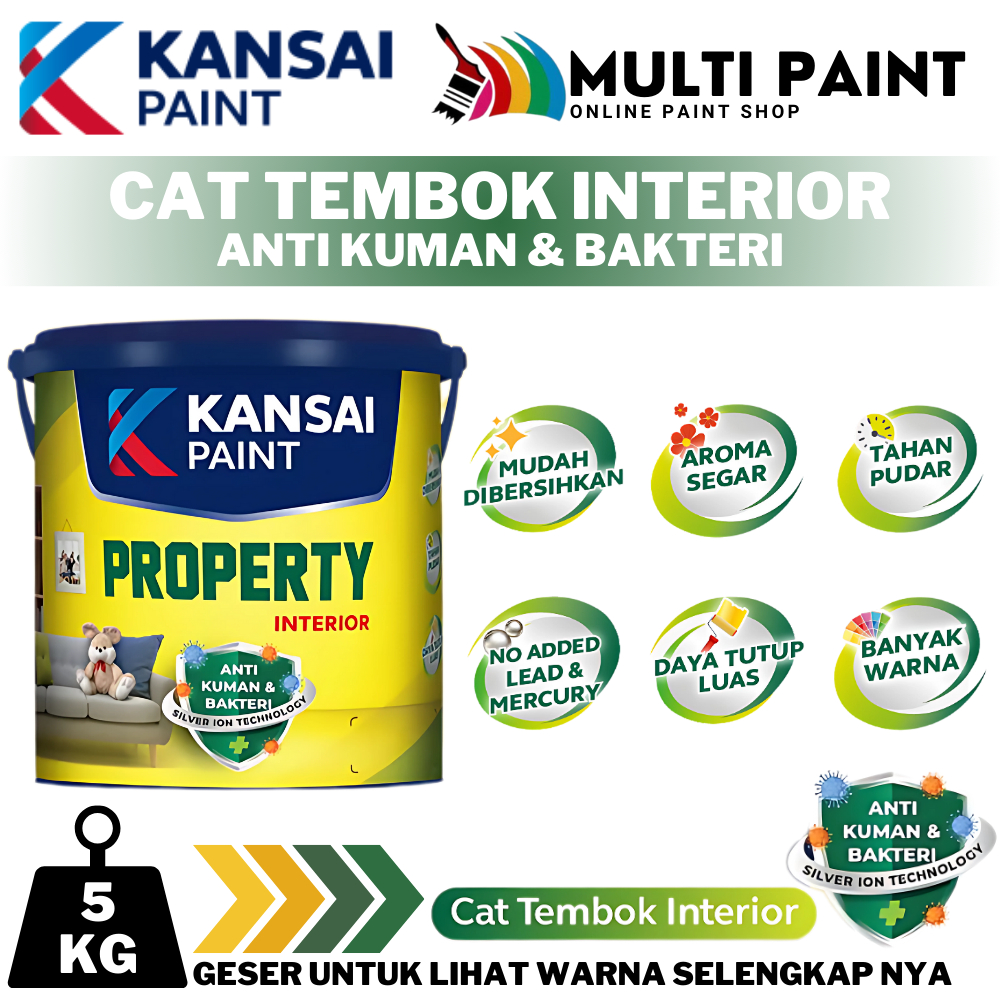 [PART 2] CAT TEMBOK KANSAI PAINT PROPERTY INTERIOR 5KG CAT TEMBOK PROPERTY 5KG CAT TEMBOK ANTI KUMAN