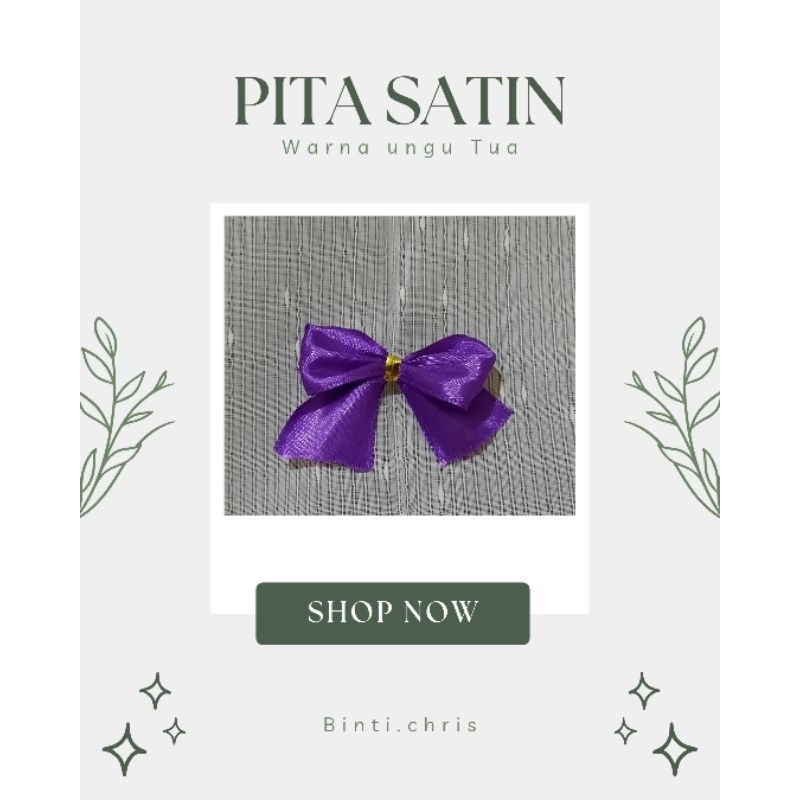 

PITA SATIN TEMPEL / PITA SOUVENIR / PITA WARNA UNGU TUA