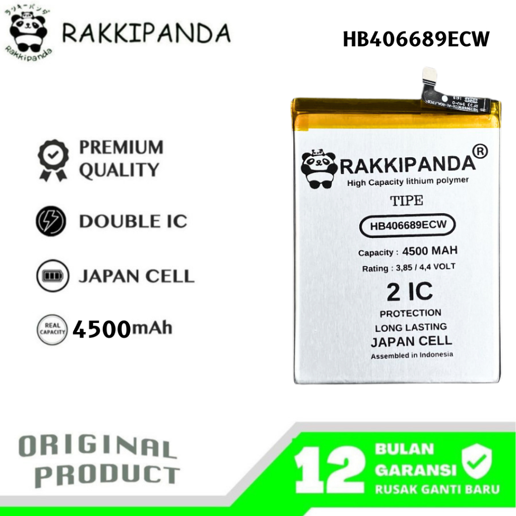 RakkiPanda - HB406689ECW Y7 Prime / Y7 Pro 2019 / Y9 2019 Batre Batrai Baterai