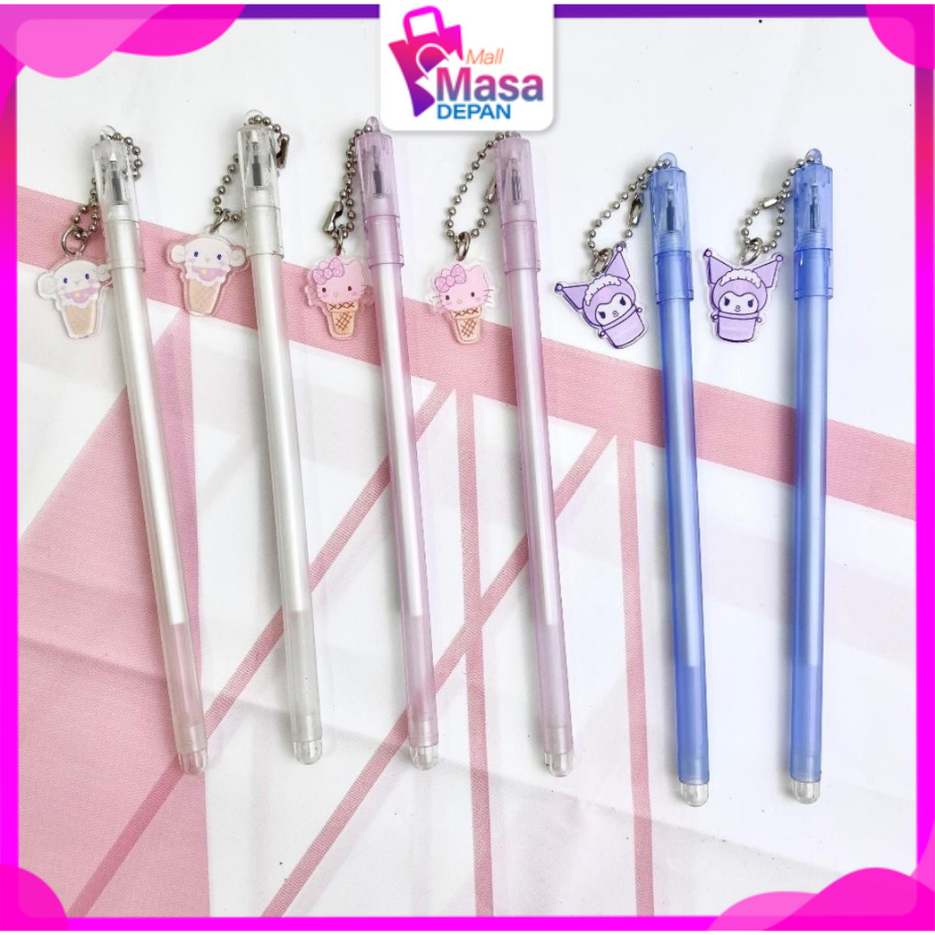 

MMD Pulpen Lucu Aesthetic Pen Gantungan Motif Kartun Bolpoint Karakter Pena Gel Bolpen Unik Alat Tulis Kantor