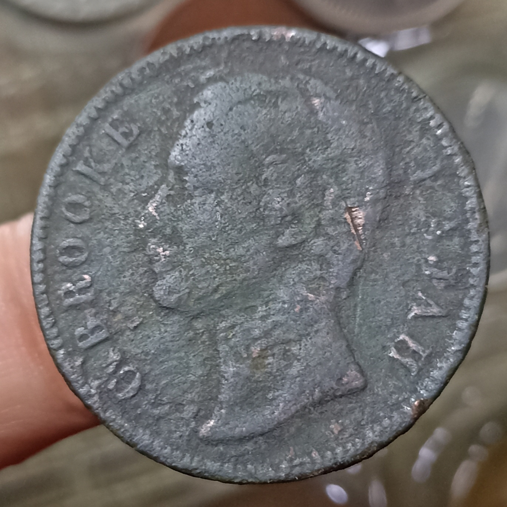 Koin Kuno Sarawak (Malaysia Britania) 1 Sen - Charles C. Brooke Rajah