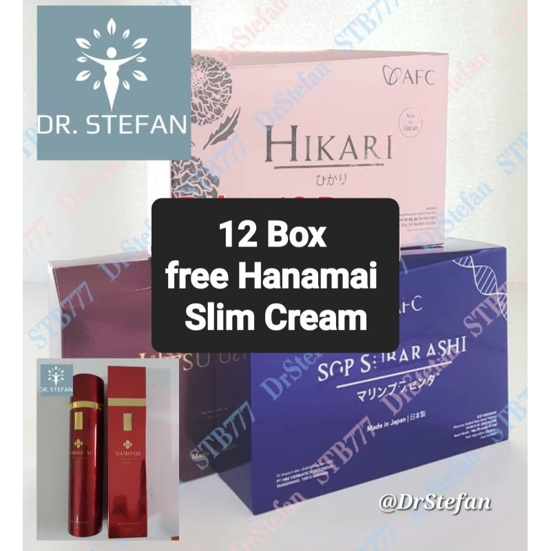 

SUBARASHI/UTSUKUSHHII/HIKARI-Paket 12 Box Bebas Pilih Produk+Hadiah Hanamai Slimming Cream