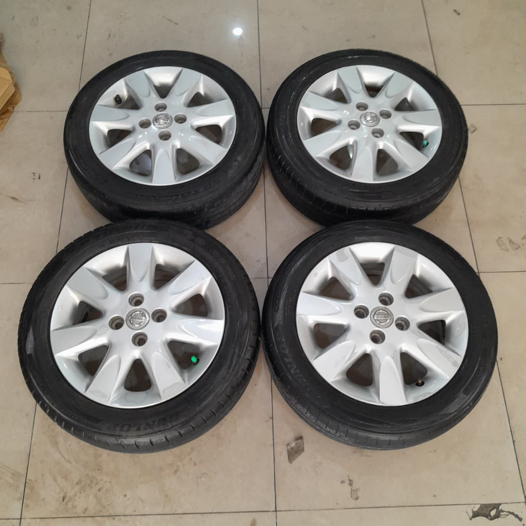 Velg Mobil Bekas Murah Std Nissan March Ring 15 Lebar 5,5 Pcd 4x100 Plus Ban Bonus