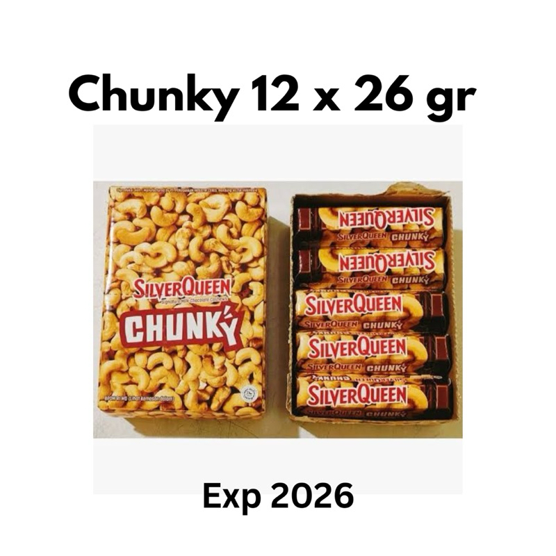 

Silverqueen chunky bar 26 gram / Coklat Chunkybar Chunky bar