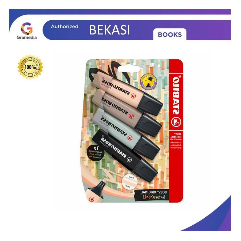 

Gramedia Bekasi- Highlighter Stabilo Boss Original Nature Colors 4 set