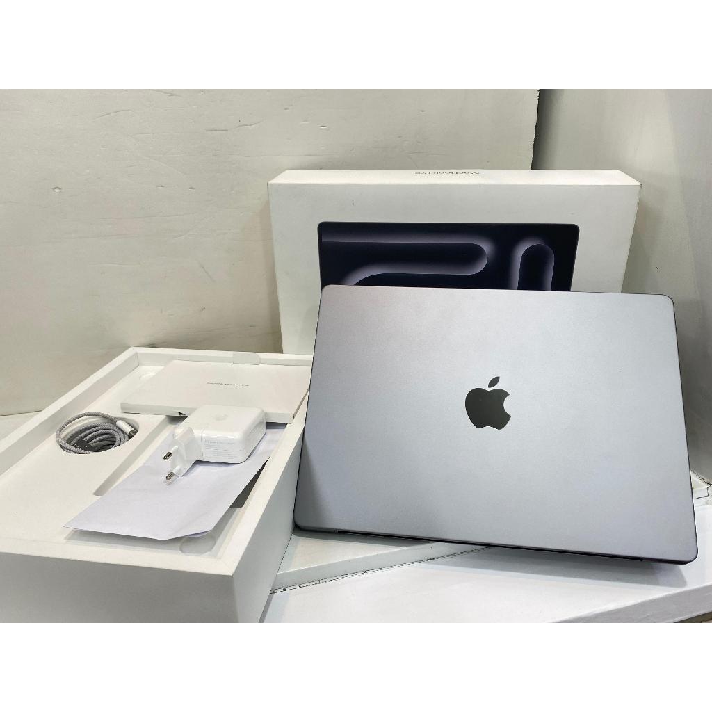 MACBOOK PRO M3 2023 CHIP APPLE M3 RAM 8GB/1 TB LAYAR 14 INCH MACOS SEQUOIA CC 5 BH 100% NORMAL EX IB