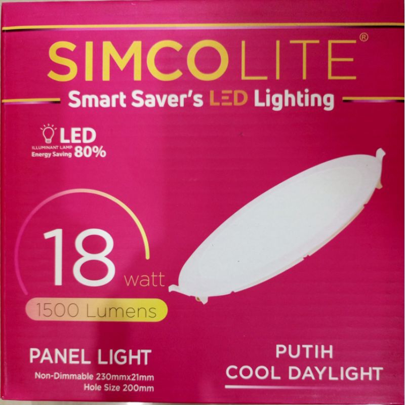 Downlight LED 18Watt Putih Tanam di Plafon