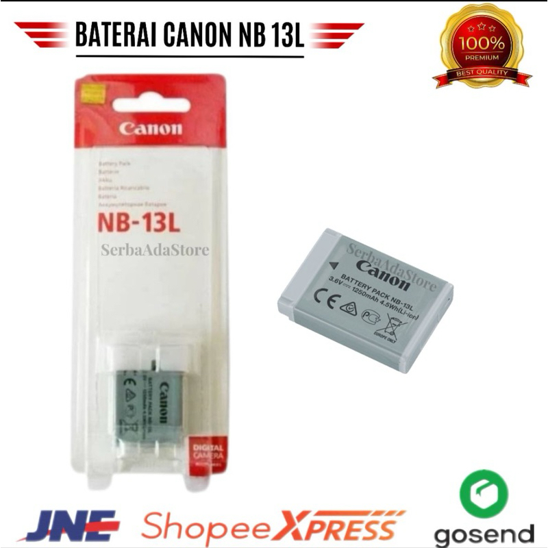 BATERAI KAMERA CANON NB 13L for G5X G7X G9X SX600 SX610 SX620 SX700 SX710 SX720 SX730 SX740HS CB-2LH