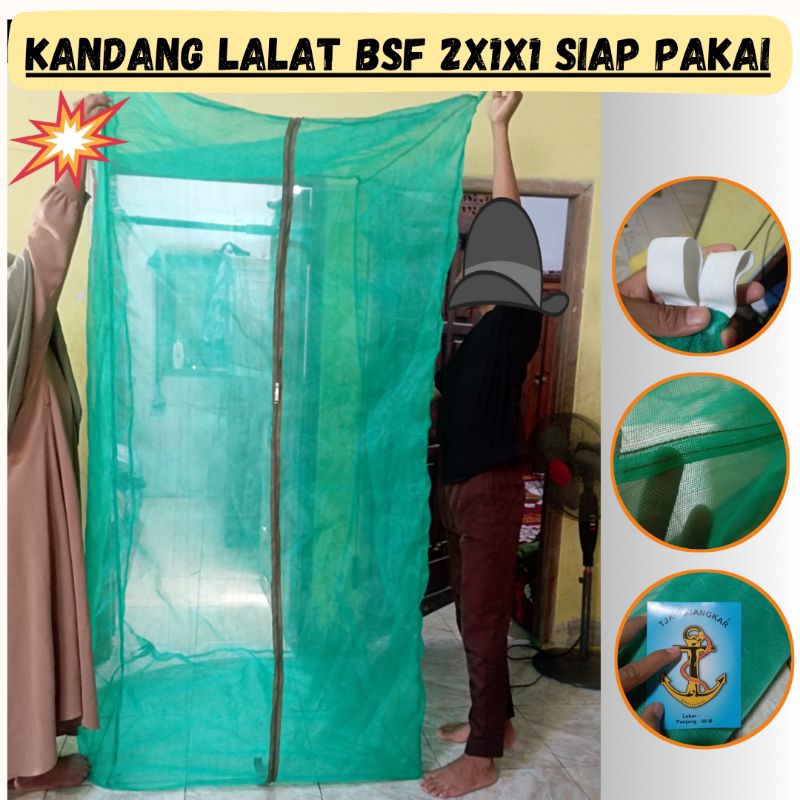 Jaring Lalat Bsf / kandang lalat bsf 1X1x2M siap pakai