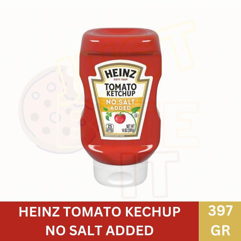 

HEINZ TOMATO KECHUP ( NO SALT ADDED) 397 GR - SAUS TOMAT HEINZ TANPA GARAM - TOMATO SAUCE 397 GR