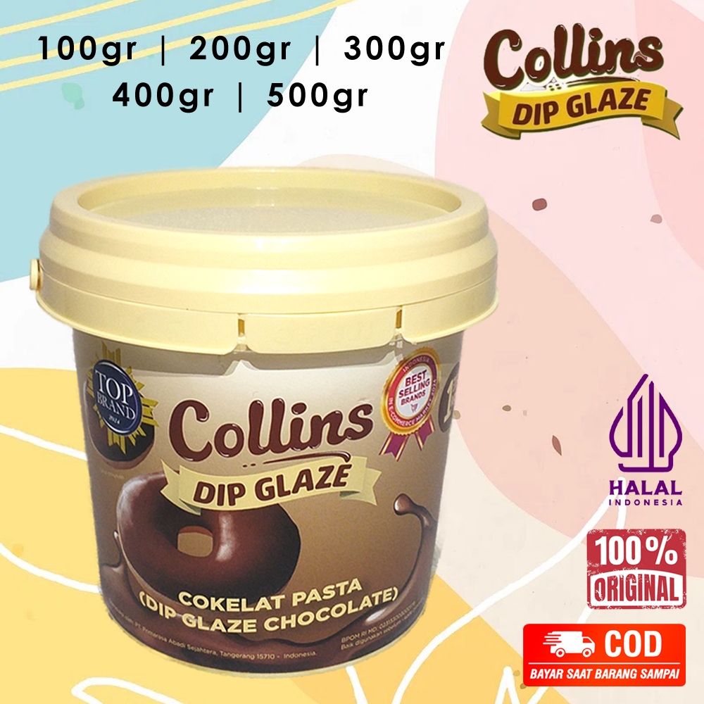 

Selai Collins Dip Glaze Rasa Cokelat EXP 1/27 | Saus Manis Pasta Selai Donat Roti Rasa Cokelat