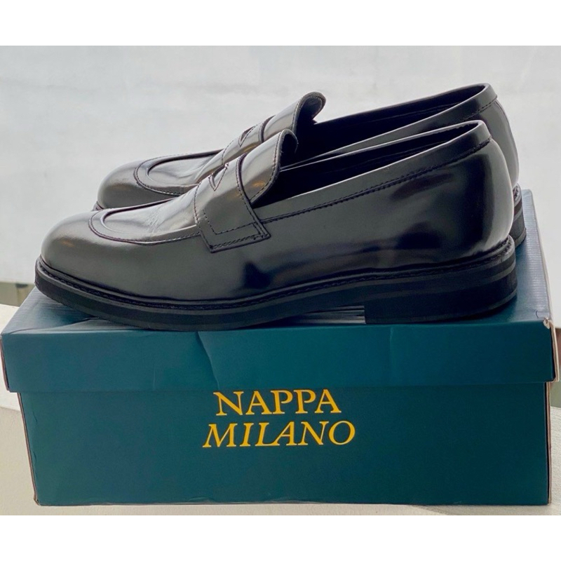 Nappa Milano Noir Penny Loafers