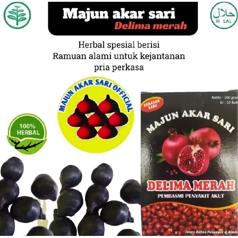 MAJUN AKAR SARI KEMASAN HITAM UNTUK VITALITAS PRIA.