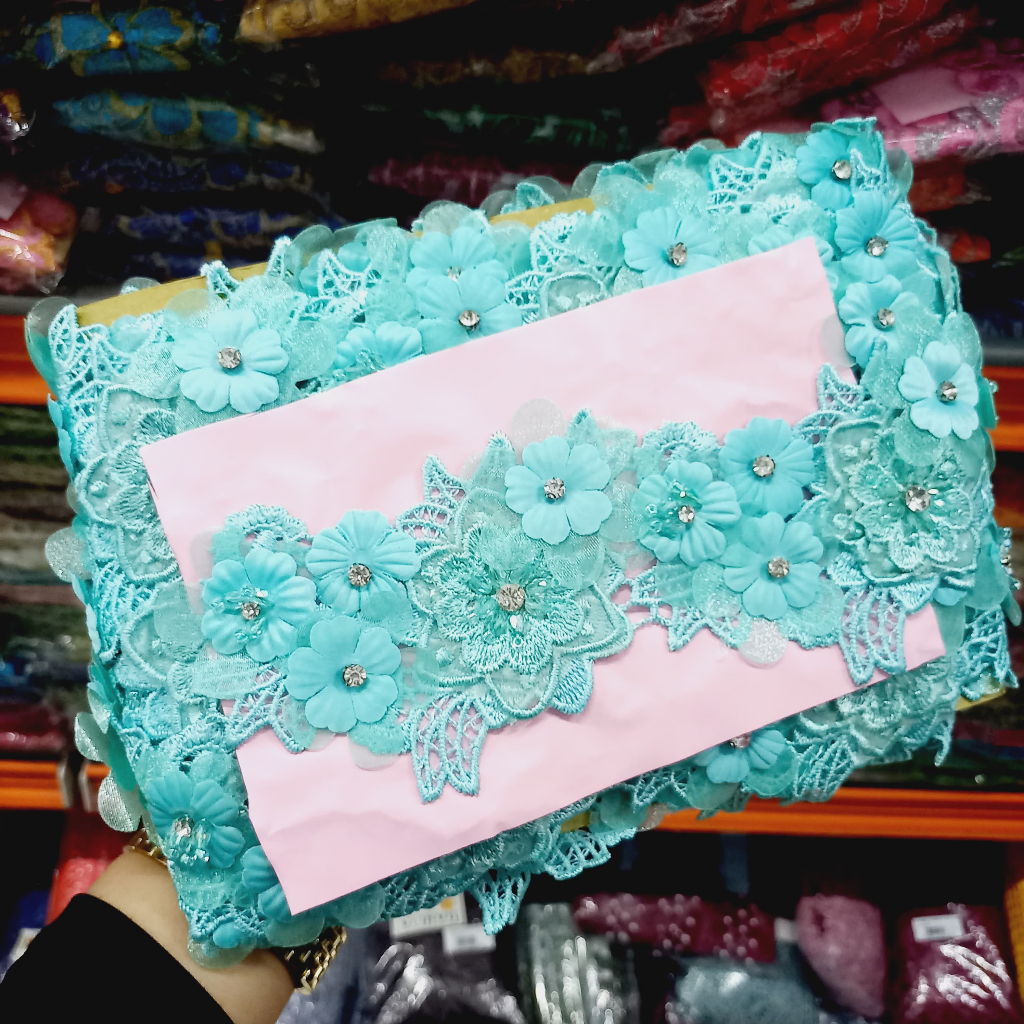 Renda Bunga WH-3 ROL Renda Hiasan Baju